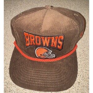 Cleveland Browns Corduroy Embroidery The Golfer Snapback New Era Hat Orange Rope